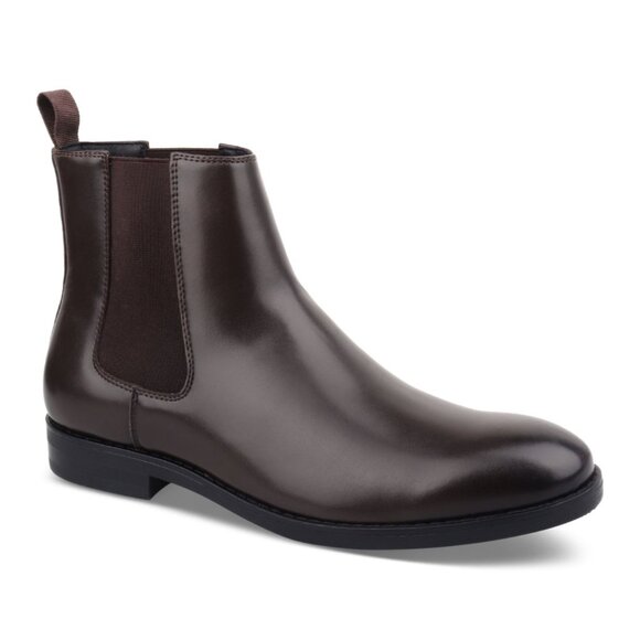 Alfani Men S Luka 2 Pull-on Chelsea Boots Brown - Picture 1 of 2